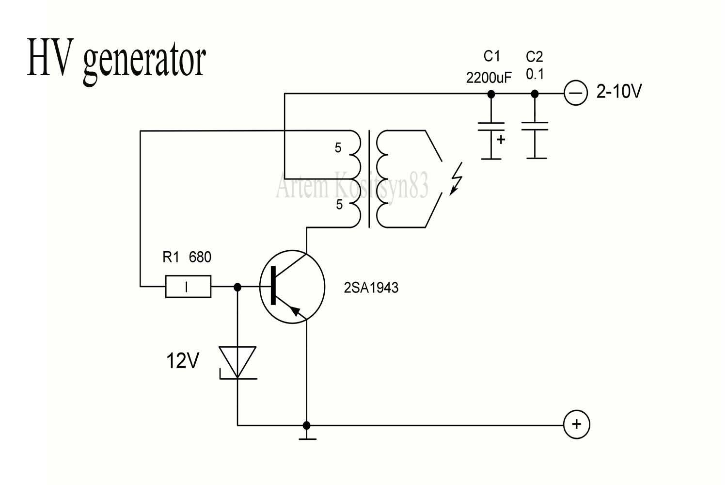 Read more about the article High voltage generator on a flyback transformer