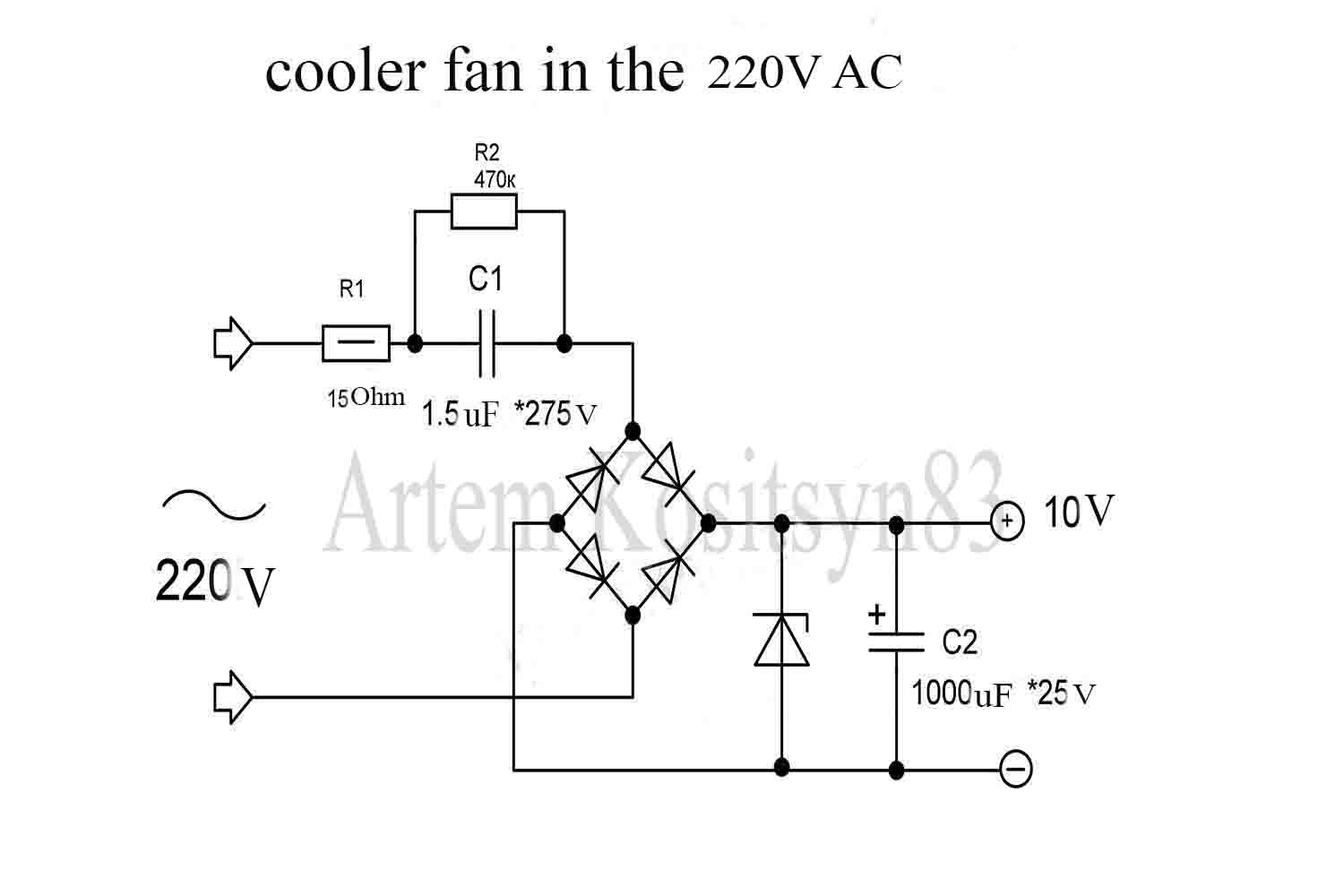 Подробнее о статье How to connect a cooler fan to a 220V AC