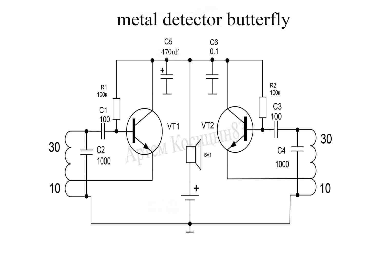 Подробнее о статье DIY metal detector butterfly.How to make and check the work