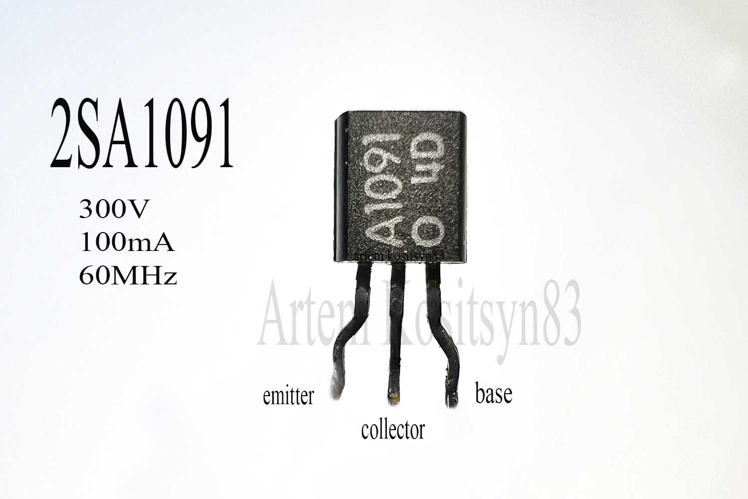 Подробнее о статье 2SA1091.PNP 300V 100mA transistor.Datasheet