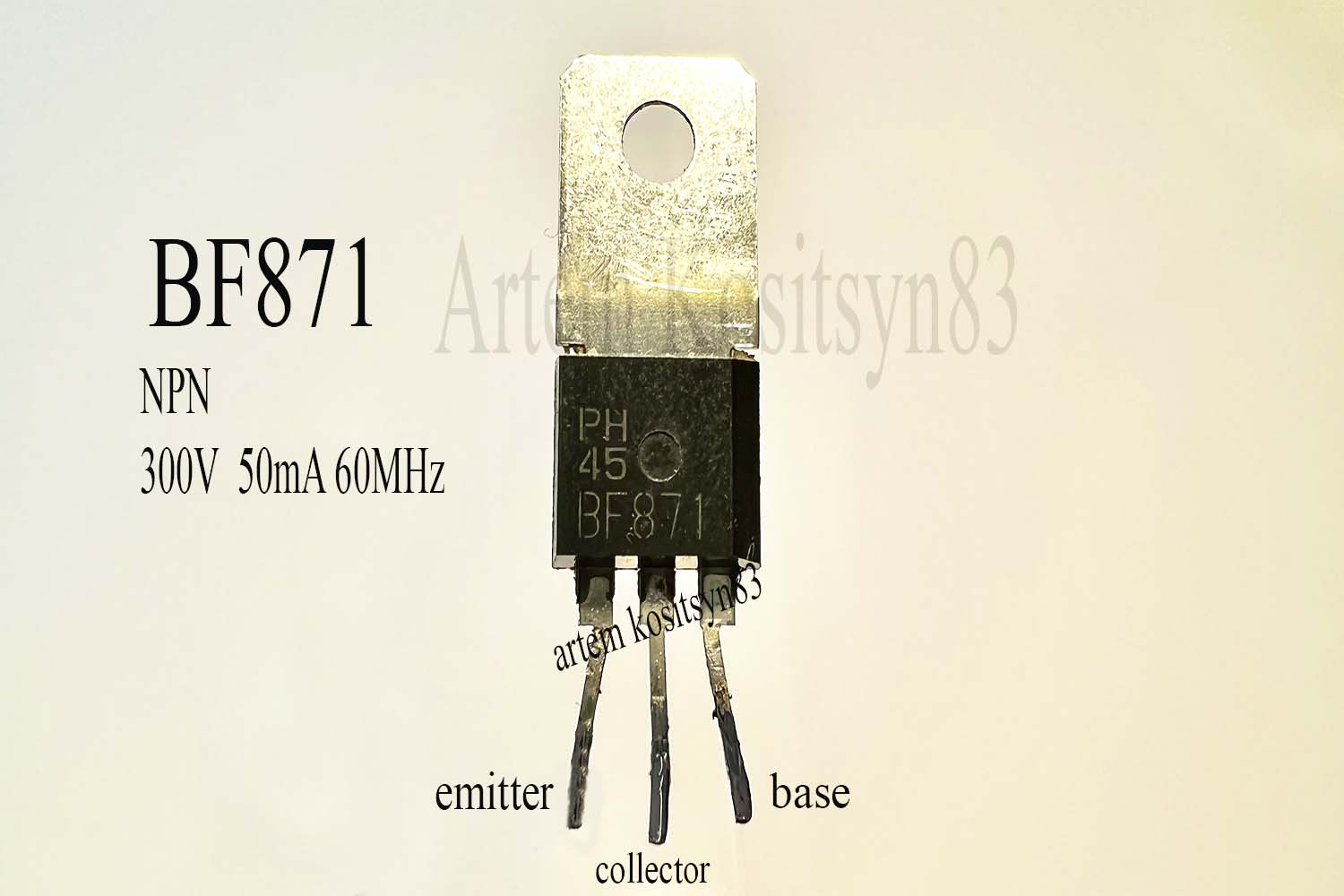 Подробнее о статье BF871.NPN 300V 50mA transistor.Datasheet