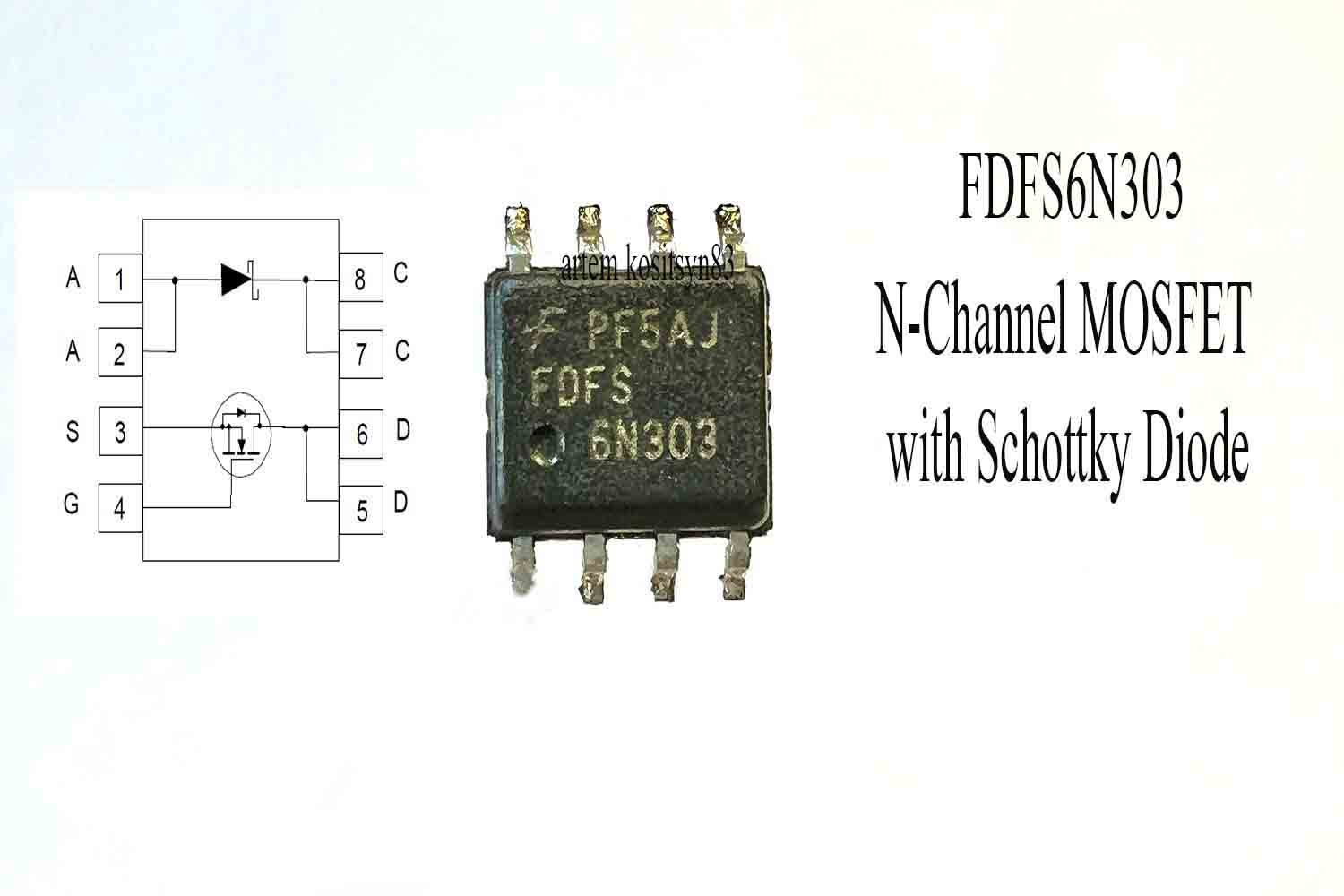 Подробнее о статье FDFS6N303.N-Channel MOSFET with Schottky Diode.Datasheet