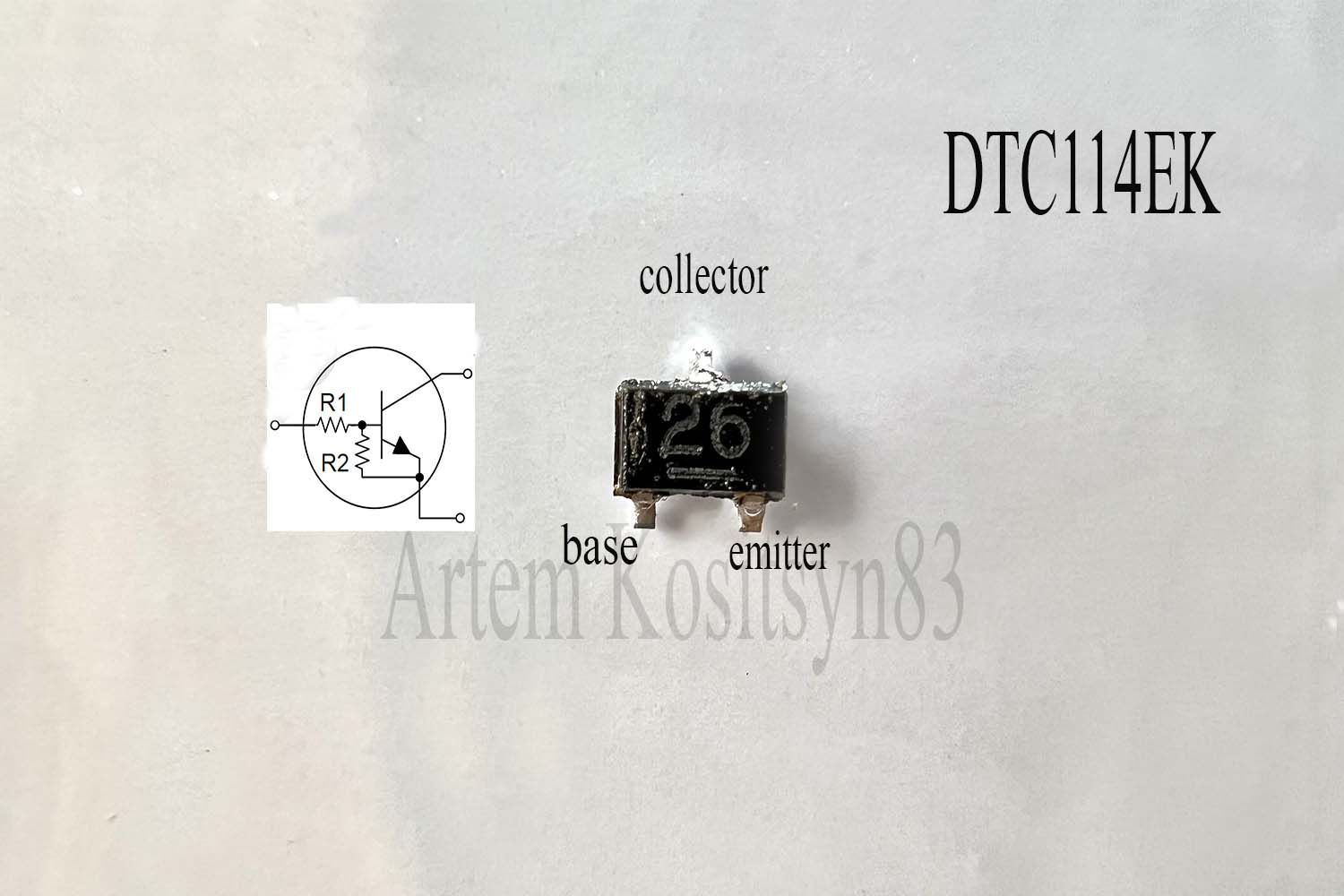Подробнее о статье DTC114EK.Digital transistor SMD code 26 and 04.Datasheet