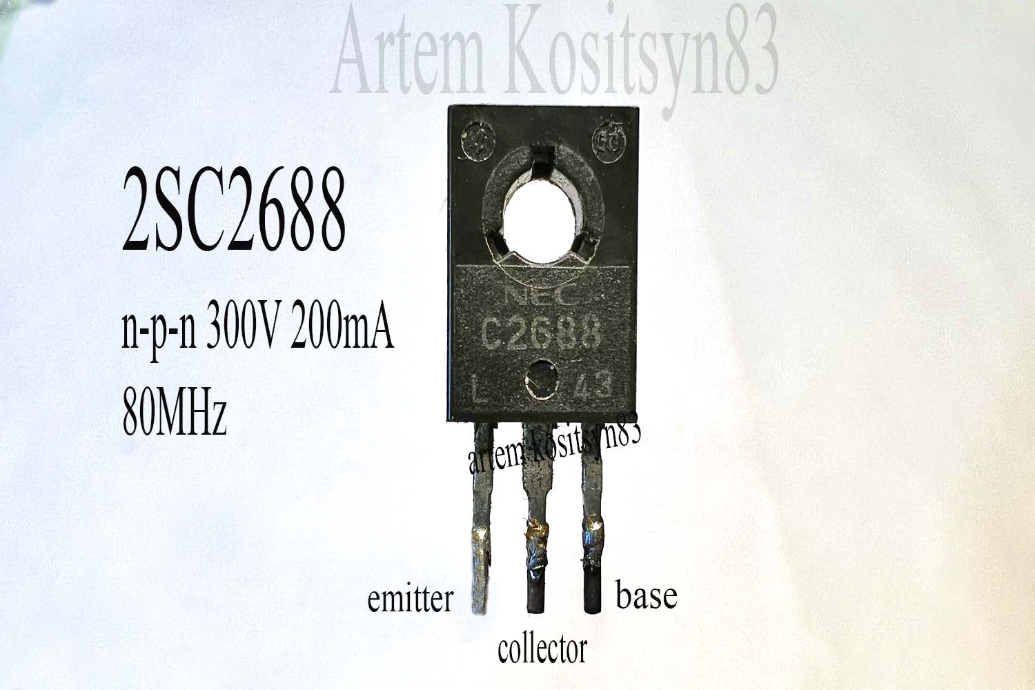 Подробнее о статье 2SC2688.High voltage transistor.Datasheet