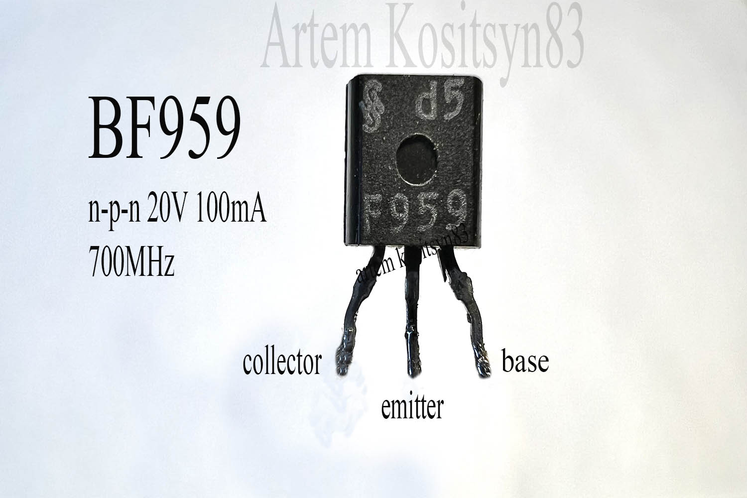 Подробнее о статье BF959.VHF 700MHz transistor 20V 100mA.Datasheet