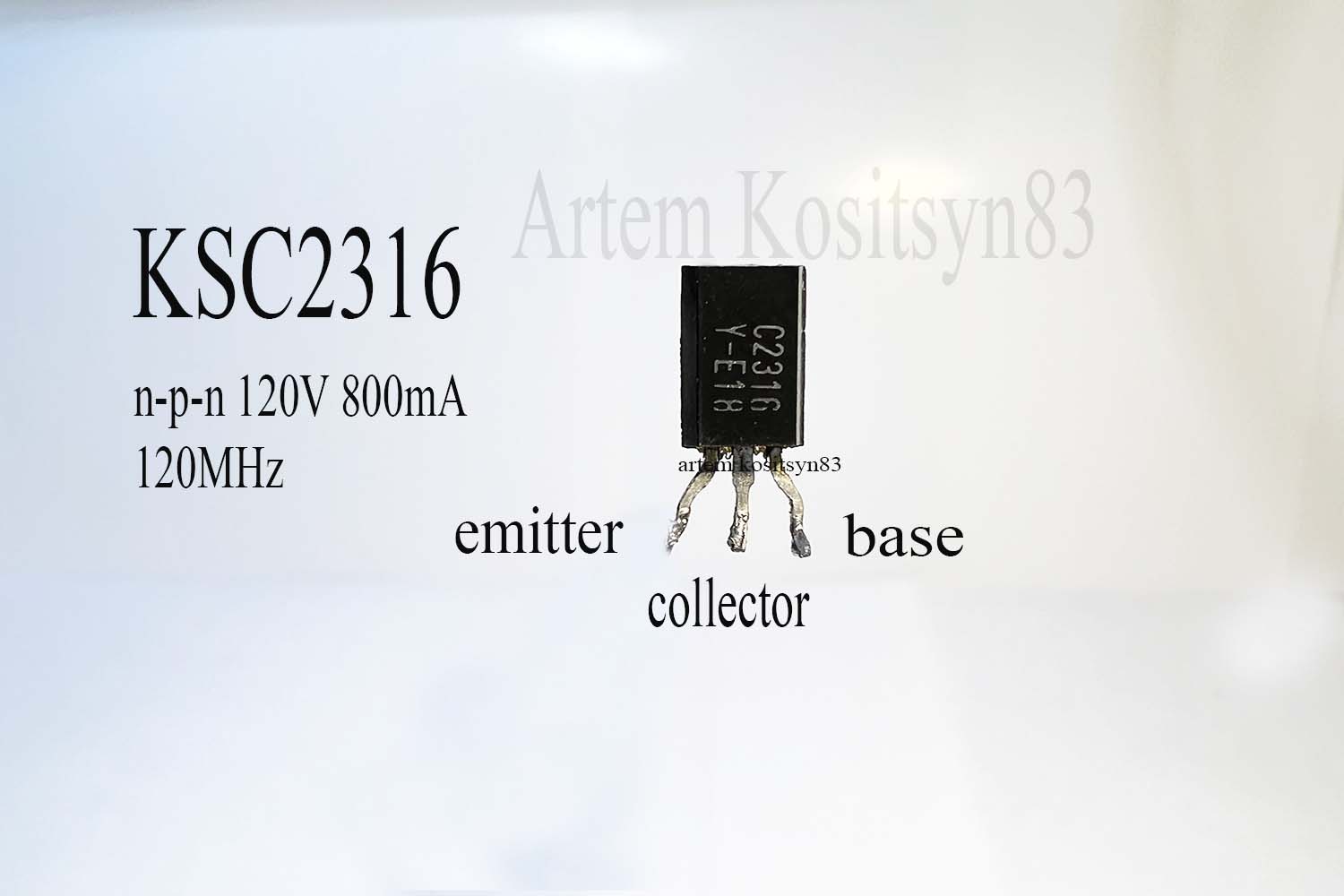 Подробнее о статье KSC2316.Audio power transistor 120V 800mA.Datasheet