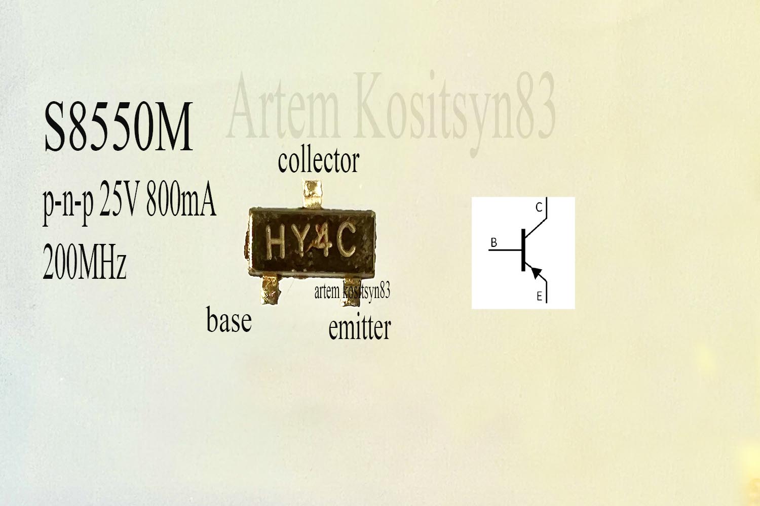 Подробнее о статье Transistor S8550M.SMD code HY4C.Datasheet