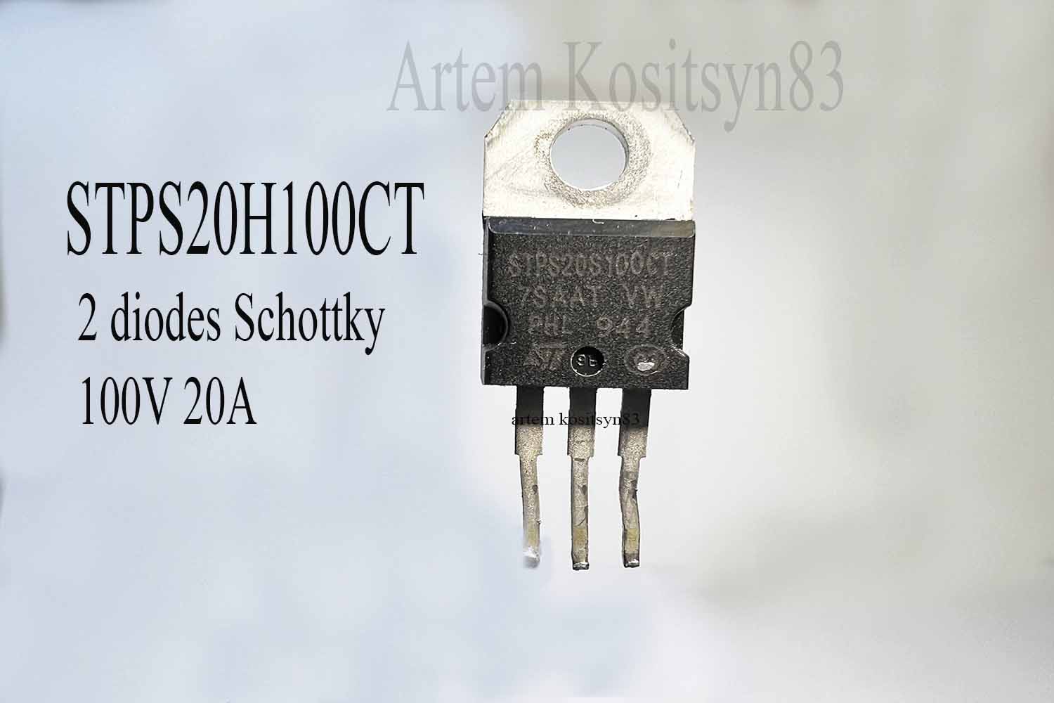 Подробнее о статье STPS20H100C.100V 20A power Schottky diode.Datasheet