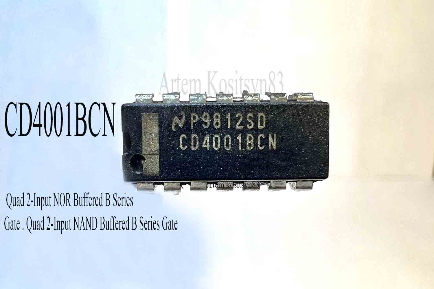 Подробнее о статье CD4001BC.Quad 2-Input NOR/NAND Buffered B Series Gate