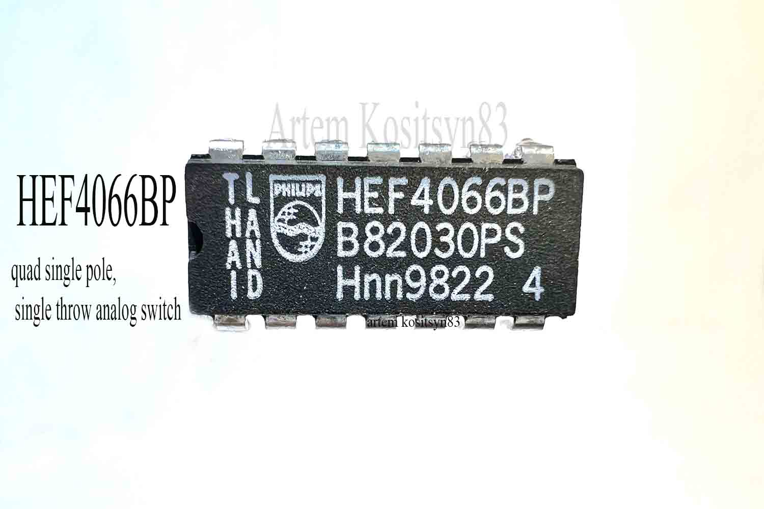 Подробнее о статье HEF4066BP.Quad single-pole, single-throw analog switch