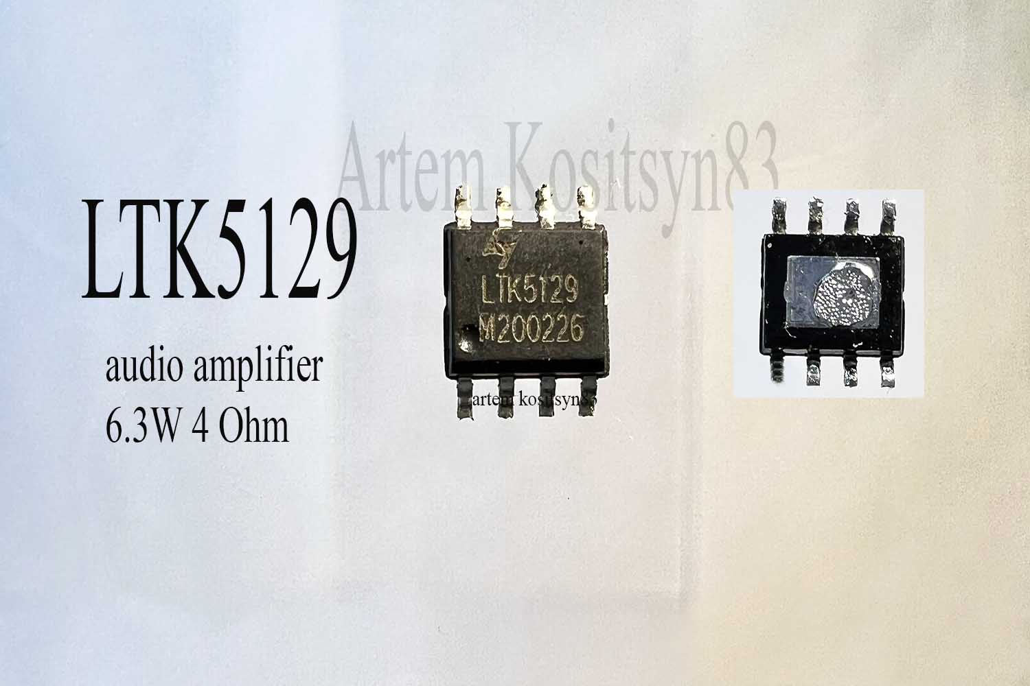Подробнее о статье LTK5129.Audio amplifier 6.3W Datasheet