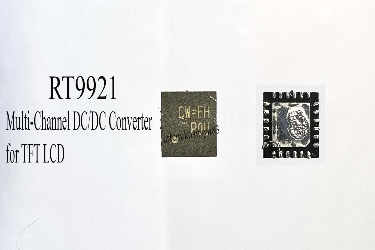 Подробнее о статье RT9921.Multi-Channel DC-DC converter for TFT LCD.SMD CW=FH