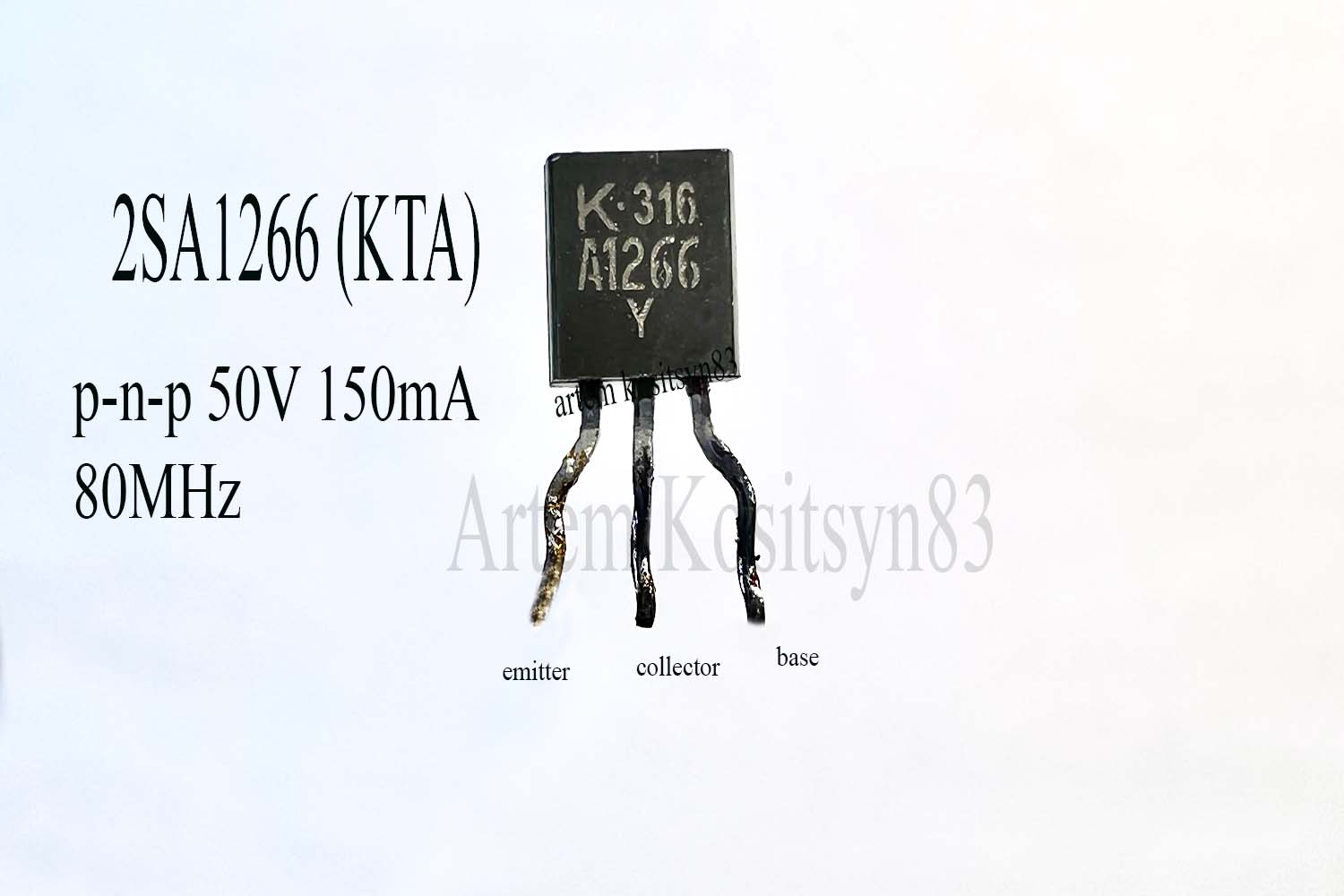 Подробнее о статье Transistor 2sa1266 (A1266).150mA,50V pnp.Datasheet