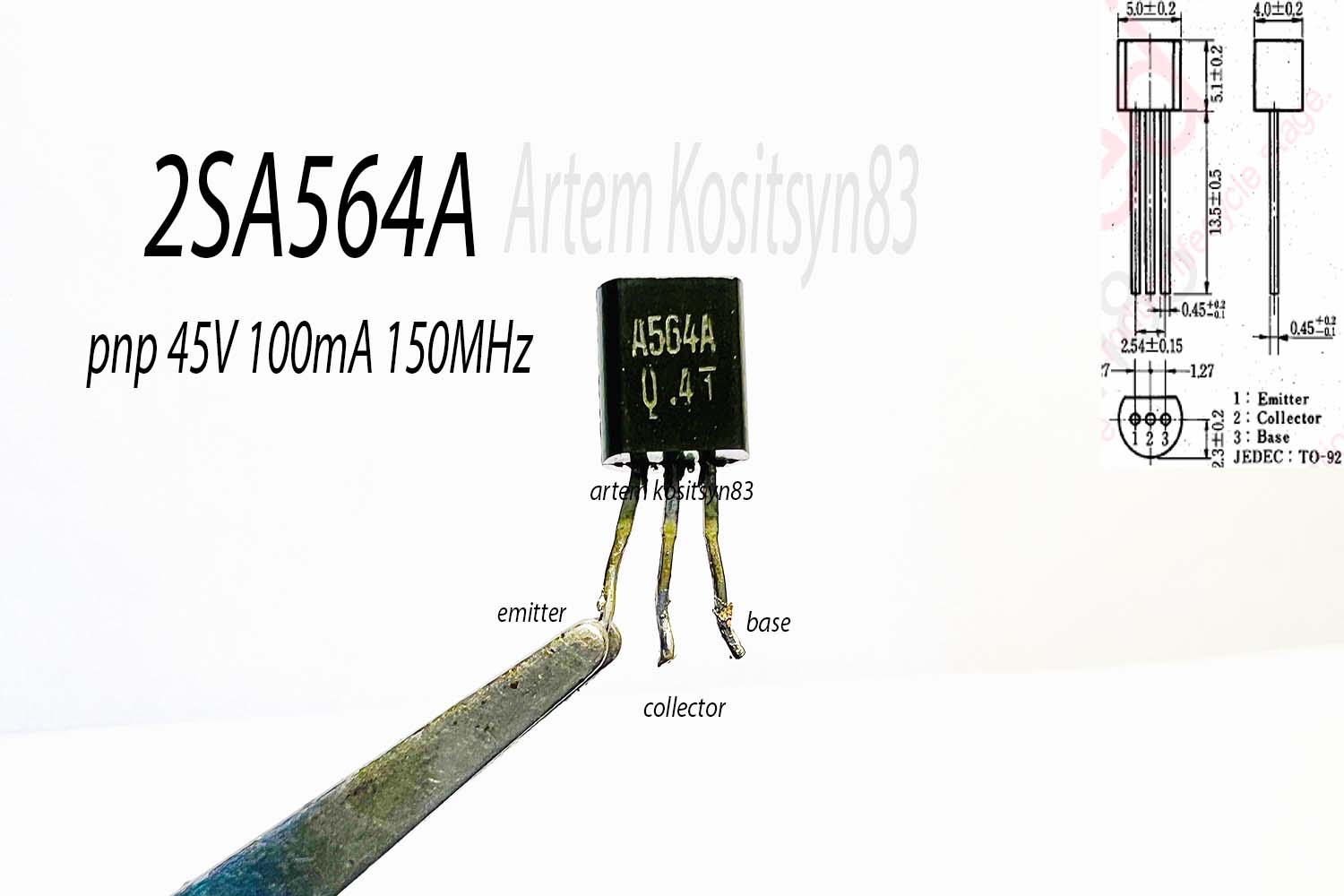 Read more about the article 2SA564A (A564A).PNP 45V 100mA.Datasheet