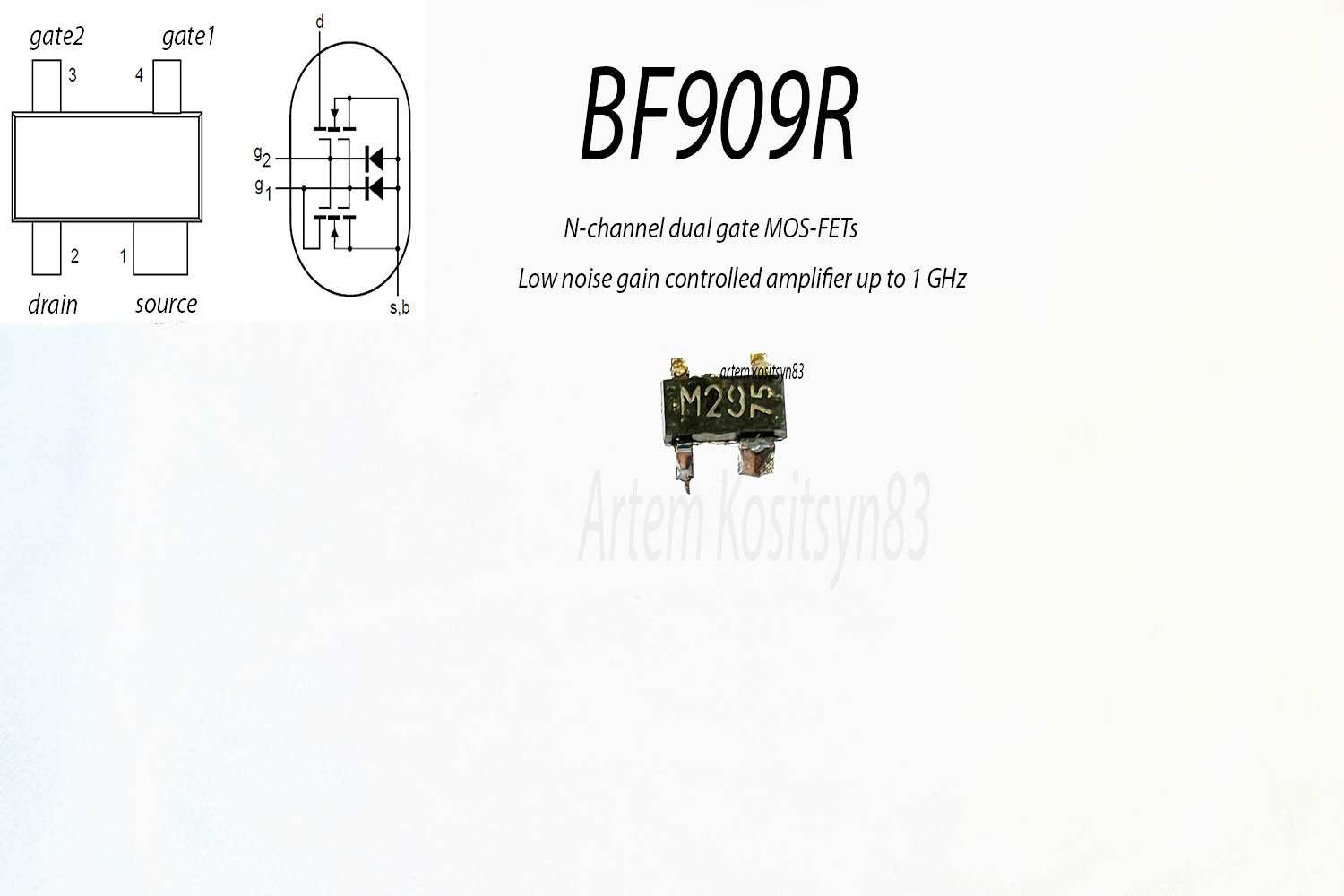 Подробнее о статье BF909R (smd M29).Dual gate n-ch MOSFET.Datasheet