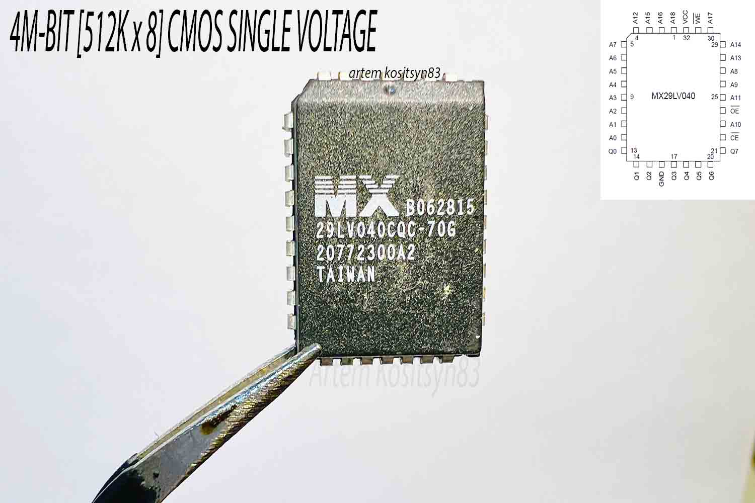 Подробнее о статье MX29LV040.4M-BIT [512K x 8] CMOS SINGLE VOLTAGE.Datasheet