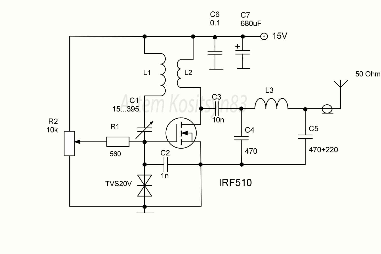 Подробнее о статье Short wave generator using one transistor IRF510